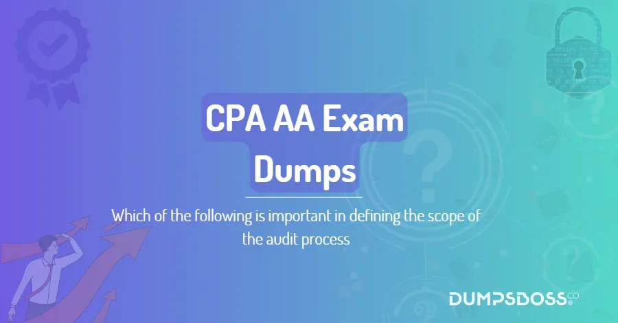 Which of the following is important in defining the scope of the audit process