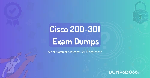 Which statement describes SNMP operation?