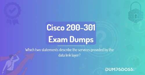 Which two statements describe the services provided by the data link layer? (Choose two.)