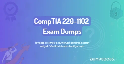 You need to connect a new network printer to a nearby wall jack. What kind of cable should you use?