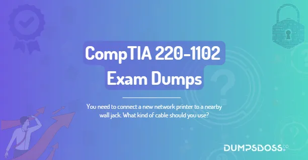 You need to connect a new network printer to a nearby wall jack. What kind of cable should you use?