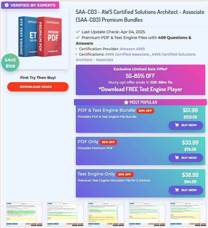 AWS Solution Architect Associate Dumps PDF Free Course