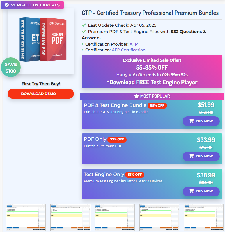 CTP Exam Dumps Study Guide and Practice Questions