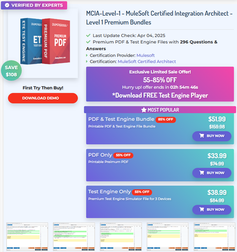 Best Mulesoft Certified Integration Architect Exam Prep Study Guide Dumps