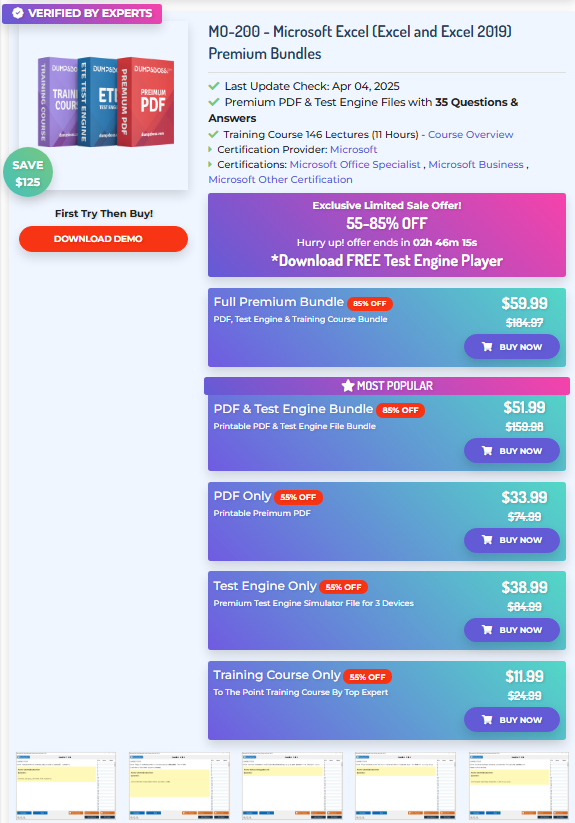 Microsoft Office Specialist Certification Free Exam Prep Dumps