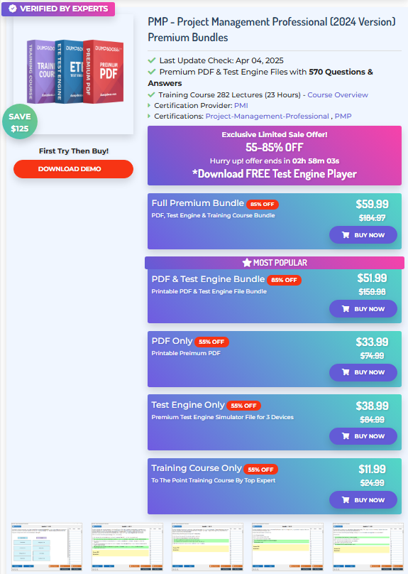 PMI PMP Project Management Professional Exam Prep Dumps