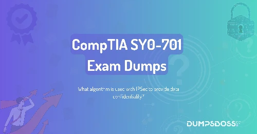 What algorithm is used with IPSec to provide data confidentiality?