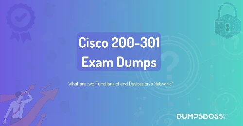What are two Functions of end Devices on a Network? (Choose Two.)