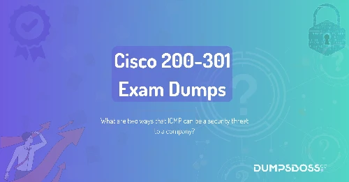 What are two ways that ICMP can be a security threat to a company? (Choose two.)
