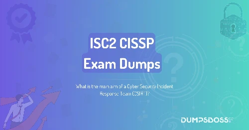 What is the main aim of a Cyber Security Incident Response Team (CSIRT)?