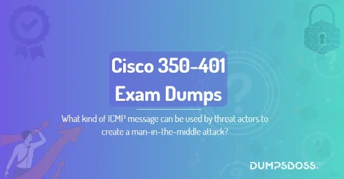 What kind of ICMP message can be used by threat actors to create a man-in-the-middle attack?