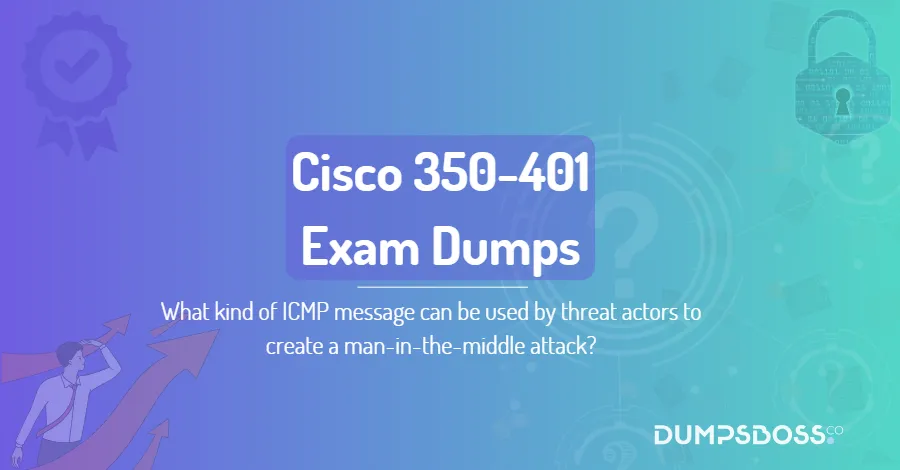 What kind of ICMP message can be used by threat actors to create a man-in-the-middle attack?