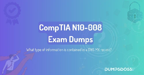 What type of information is contained in a DNS MX record?