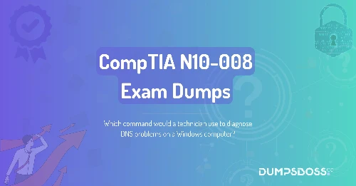 Which command would a technician use to diagnose DNS problems on a Windows computer?