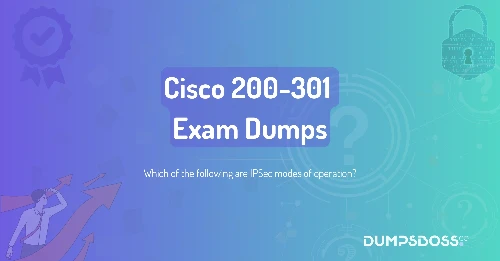 Which of the following are IPSec modes of operation? (Select Two.)
