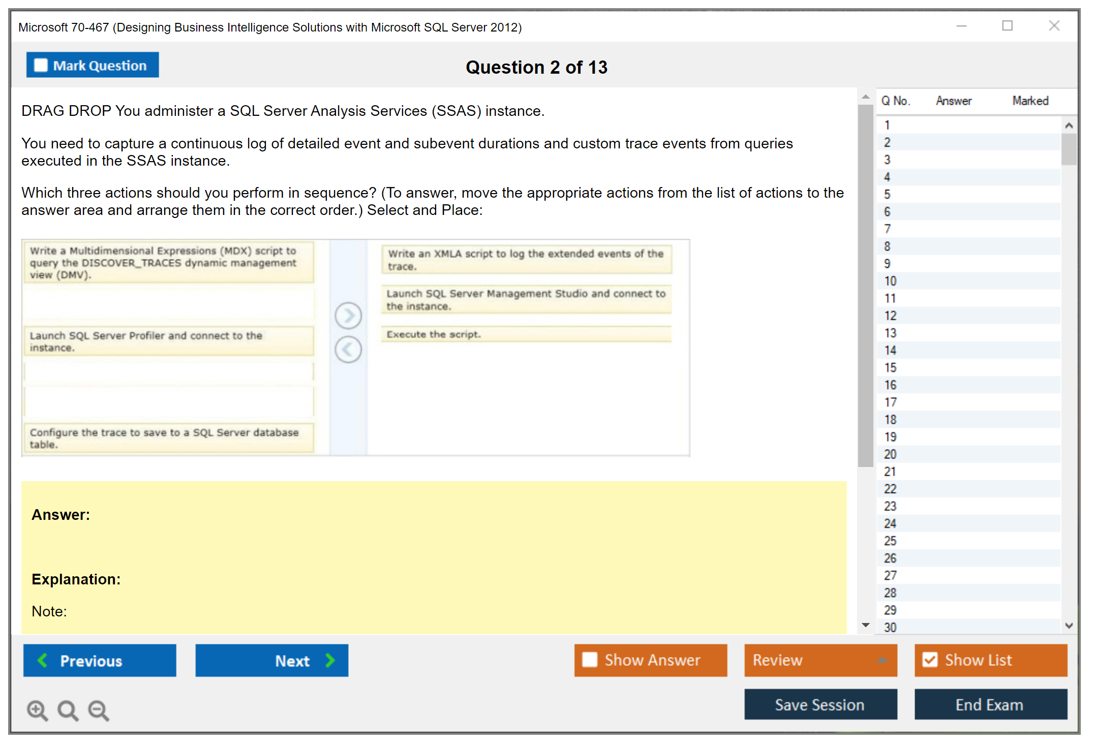 Microsoft 70-467 (Designing Business Intelligence Solutions with Microsoft SQL Server 2012) Exam Simulator Test Engine Exam Prep 2