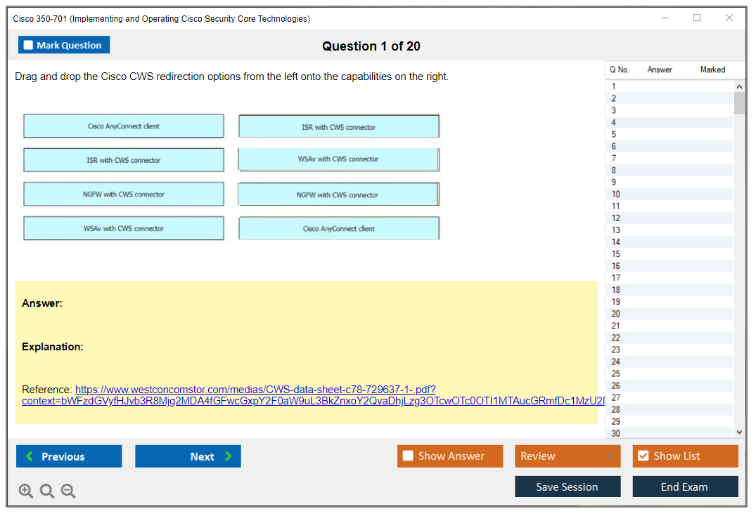 Cisco 350-701 (Implementing and Operating Cisco Security Core Technologies (SCOR 350-701)) Exam Simulator Test Engine Exam Prep 1