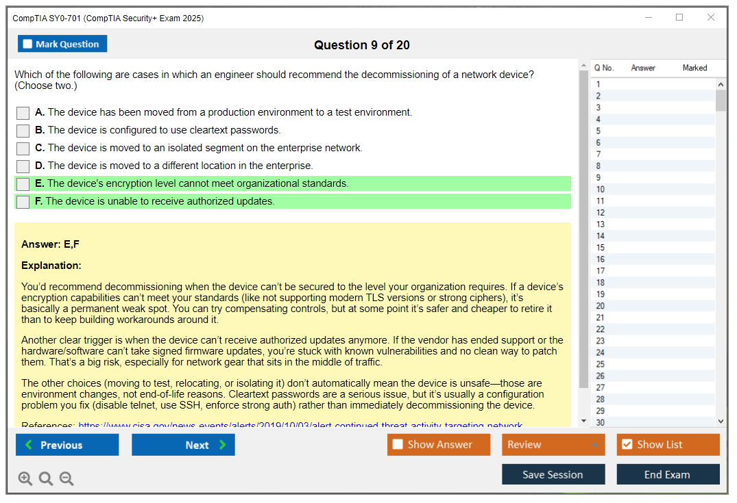CompTIA SY0-701 (CompTIA Security+ Exam) Exam Simulator Test Engine Exam Prep 9