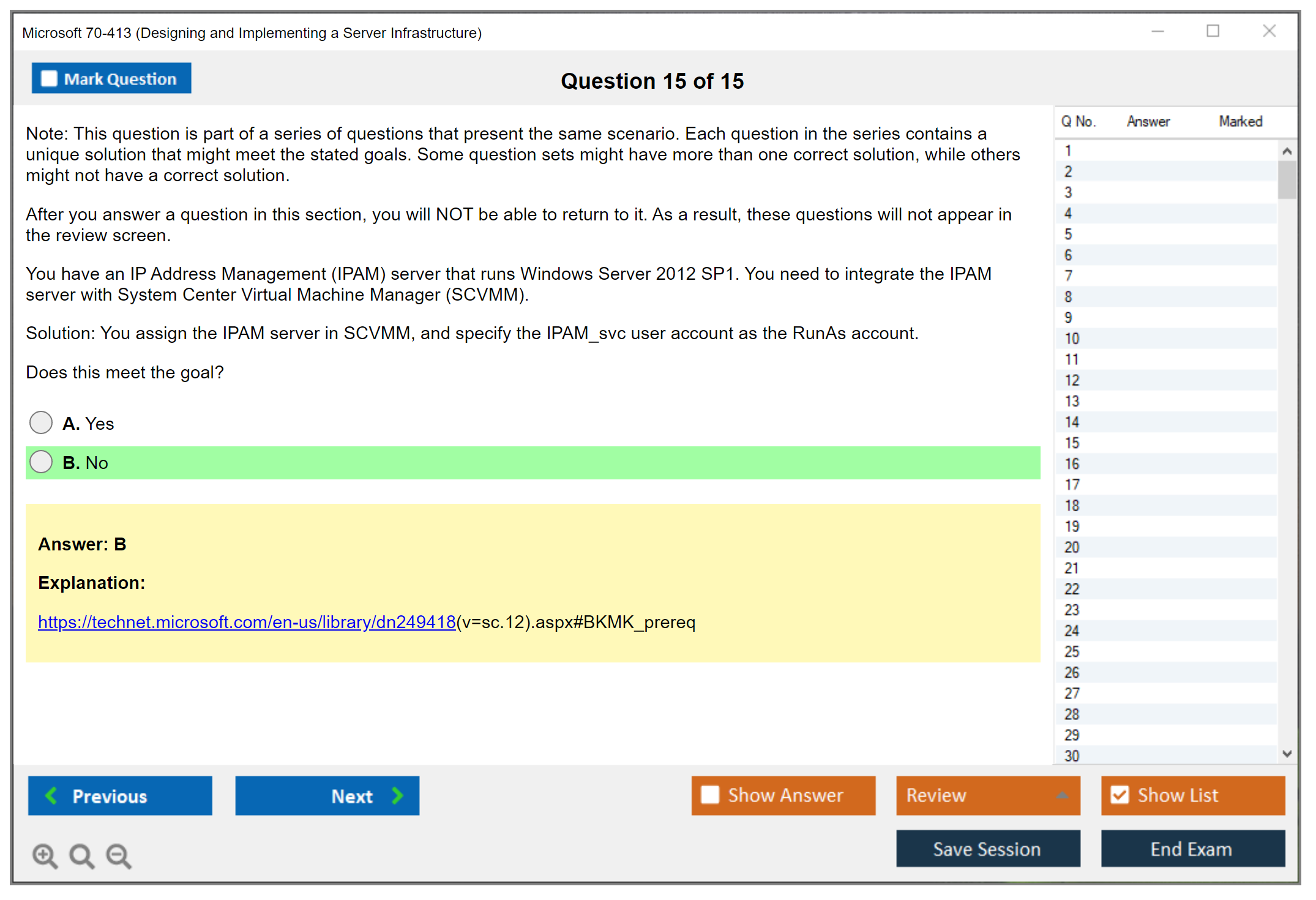 Microsoft 70-413 (Designing and Implementing a Server Infrastructure) Exam Simulator Test Engine Exam Prep 15