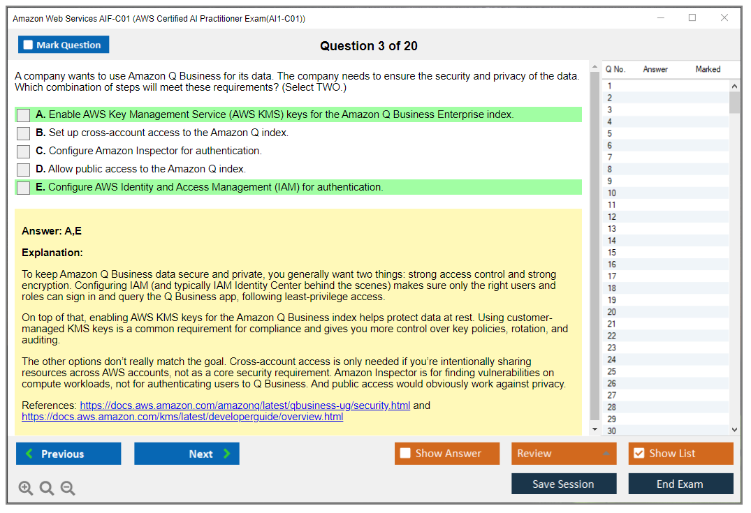 Amazon AWS AIF-C01 (AWS Certified AI Practitioner Exam(AI1-C01)) Exam Simulator Test Engine Exam Prep 3