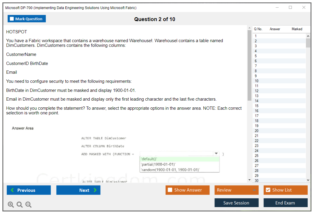 Microsoft DP-700 (Implementing Data Engineering Solutions Using Microsoft Fabric) Exam Simulator Test Engine Exam Prep 2