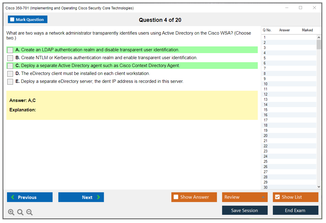 Cisco 350-701 (Implementing and Operating Cisco Security Core Technologies (SCOR 350-701)) Exam Simulator Test Engine Exam Prep 4