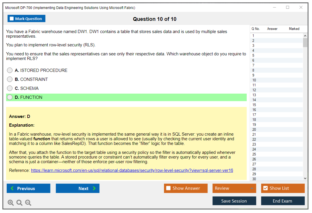 Microsoft DP-700 (Implementing Data Engineering Solutions Using Microsoft Fabric) Exam Simulator Test Engine Exam Prep 10